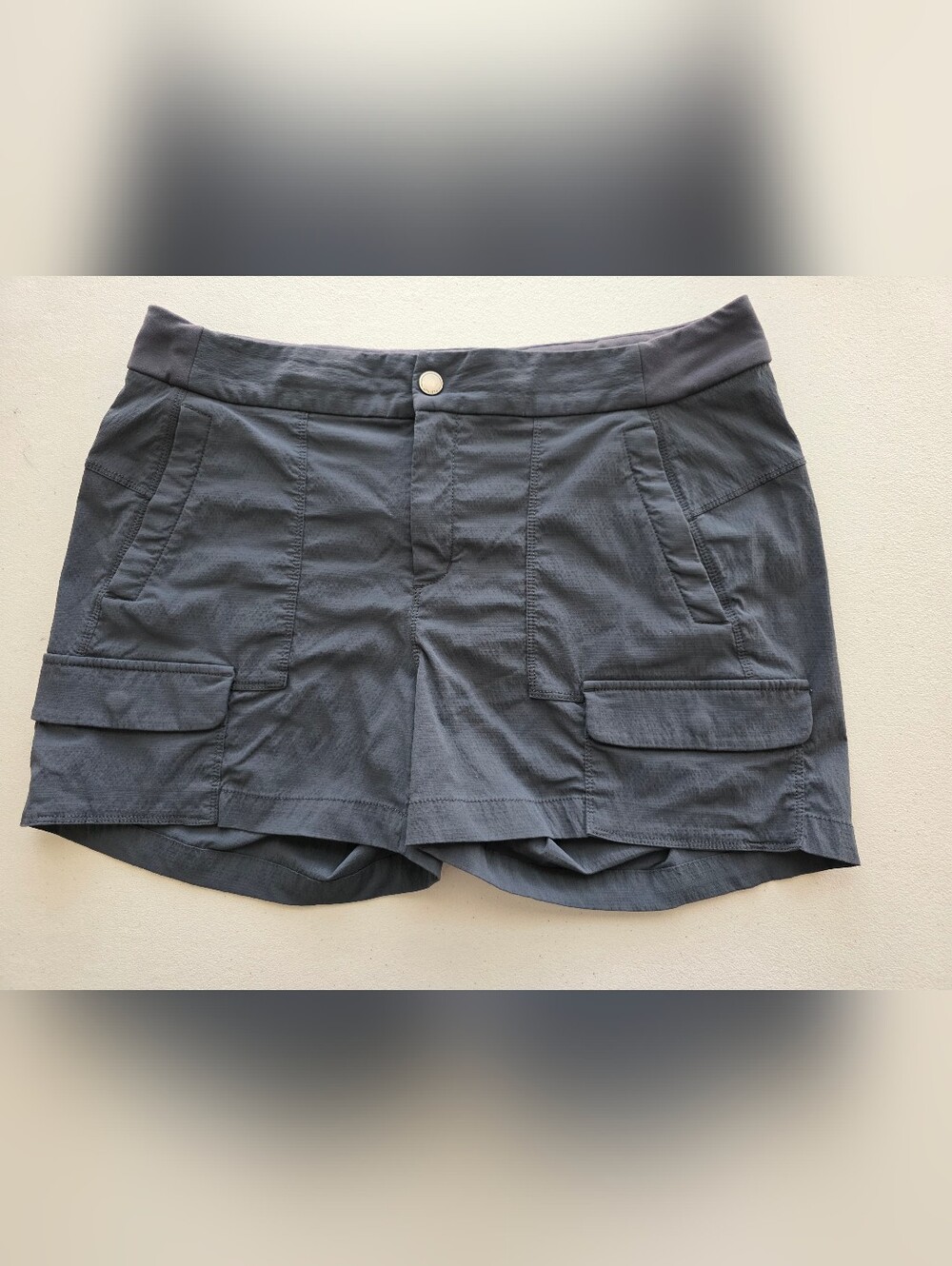Athleta Trekkie Skort 2.0 Gray Gorpcore Utility Hiking Cargo Skirt Size 16